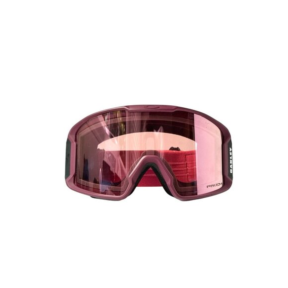Oakley Line Miner XM Snow Googles Heathered Grenache Prizm HI Pink Lens 7093 New - Picture 1 of 7